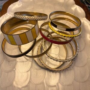 J.Crew Stylish Gold and Multi color Bangle Set